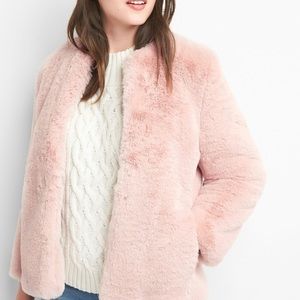 GAP PINK FUR COAT, SUPER CUTE